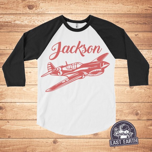 Kids Airplane Shirt Personalized Birthday Gift for Boys Girls Co Pilot Shirt - Picture 1 of 1